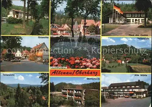 Altenau Harz Kurmittelhaus Ortsmitte Muetterheim Leuchtfontaene  Kat. Altenau