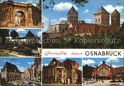 Osnabrueck Vitischanze Rathaus Hauptbahnhof Stadttheater Kat. Osnabrueck