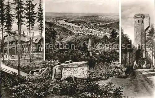 Koenigstuhl Heidelberg Berggasthaus Panorama Aussichtsturm Kat. Heidelberg