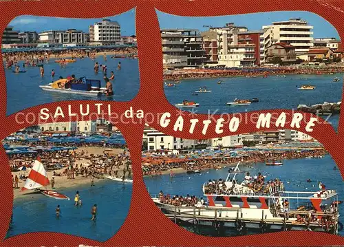 Gatteo A Mare Strand Schiff  Kat. Italien
