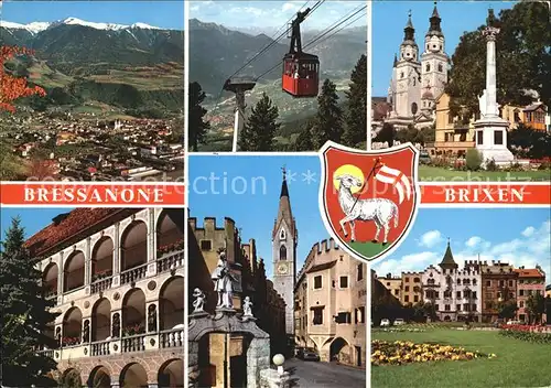 Brixen Suedtirol Total Seilbahn Kirche Denkmal Schloss Kat. Bressanone