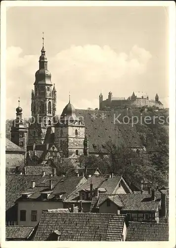 Coburg Teilansicht Kirche Schloss Kat. Coburg