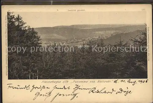 Finsterbergen Panorama Kat. Finsterbergen Thueringer Wald