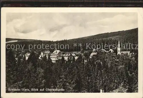 Schierke Harz Blick auf Oberschierke Kat. Schierke Brocken