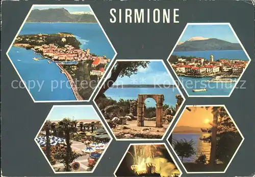 Sirmione Ruine Fliegeraufnahme