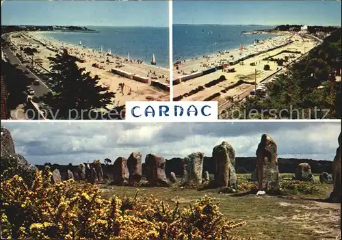 Carnac Morbihan Plage alignements megalithiques 