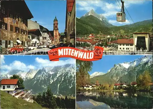 Mittenwald Bayern Seilbahn See  Kat. Mittenwald