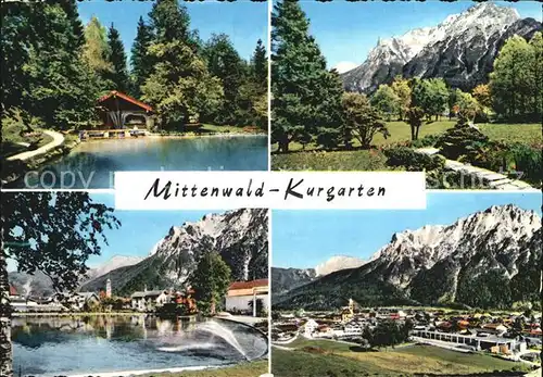 Mittenwald Bayern Kurgarten  Kat. Mittenwald