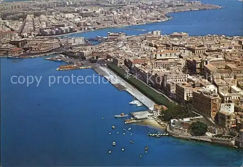 Siracusa Aretusa Promenade Fliegeraufnahme Kat. Siracusa