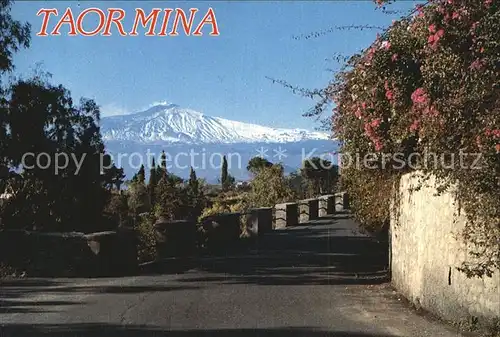 Taormina Sizilien Strassenansicht Kat. 