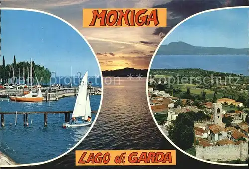 Moniga Lago di Garda Hafen Panorama