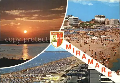 Miramare di Rimini  Strandpartien Sonnenuntergang Kat. Rimini