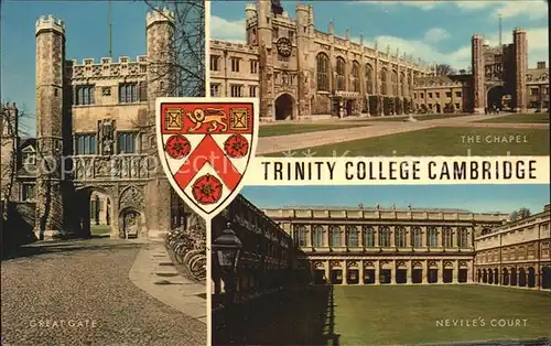Cambridge Cambridgeshire Trinity College Great Gate Chapel Nevile s Court
