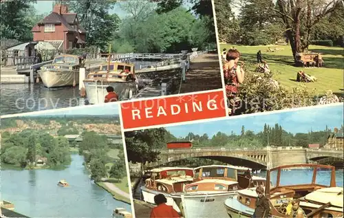 Reading Sonning Lock Caversham Court Gardens Bridge River Thames Kat. Reading
