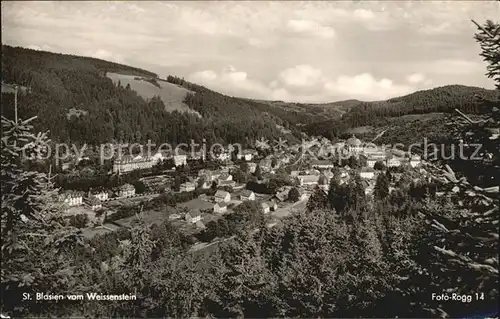 St Blasien Panorama Blick vom Weissenstein Schwarzwald Kat. St. Blasien