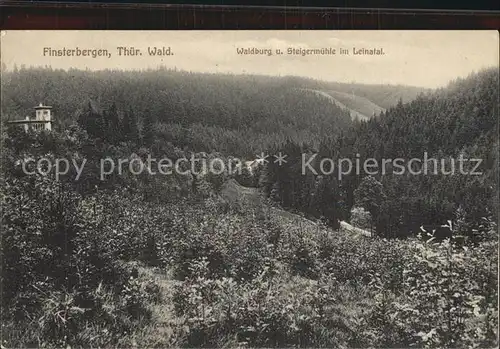 Finsterbergen Waldburg Steigermuehle Leinatal Kat. Finsterbergen Thueringer Wald