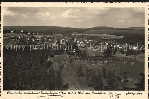 Finsterbergen Blick vom Hainfelsen Kat. Finsterbergen Thueringer Wald