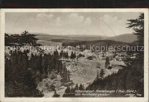 Finsterbergen Blick vom Hainfelsen Kat. Finsterbergen Thueringer Wald