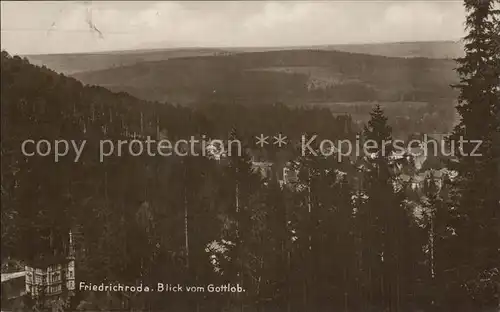 Friedrichroda Blick vom Gottlob Kat. Friedrichroda