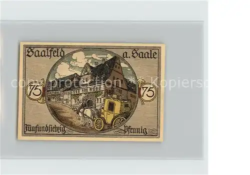 Saalfeld Saale 75 Pfennig  Kat. Saalfeld