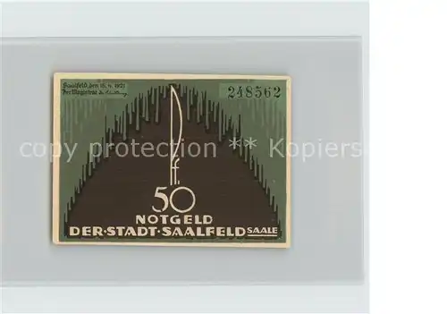 Saalfeld Saale 50 Pfennig Kat. Saalfeld