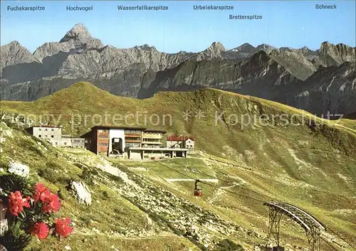Nebelhornbahn Bergstation Hochvogel Wasserfallkarspitze  Kat. Oberstdorf