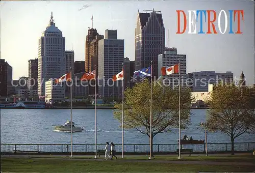 Detroit Michigan View of the eastern shore of Detroit shows Dieppe Park Kat. Detroit
