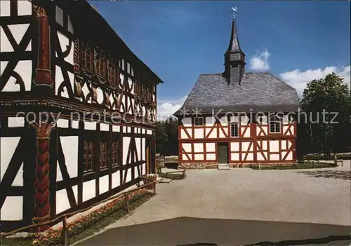 Neu Anspach Freilichtmuseum Hessenpark Kirche von Steffenberg Schulrathaus von Dornburg Frickhofen Kat. Neu Anspach