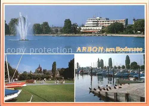 Arbon TG Hotel Metropol Bodensee Fontaene Park Bootshafen Kat. Arbon