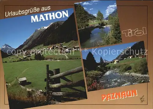 Mathon Tirol mit Ballunspitze Panorama Kat. Oesterreich