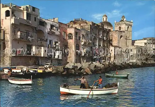 Isola d Ischia Altstadt Fischerboote Kat. Golfo di Napoli
