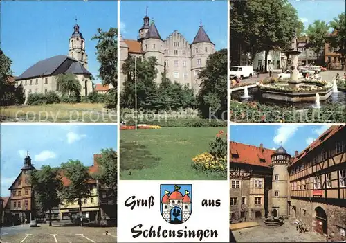 Schleusingen Sankt Johanniskirche Markt Schloss Bertholdsburg Kat. Schleusingen