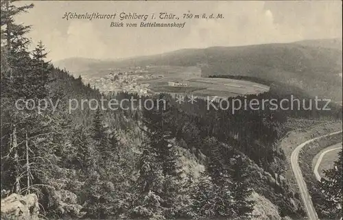 Gehlberg Blick vom Bettelmannskopf Kat. Gehlberg