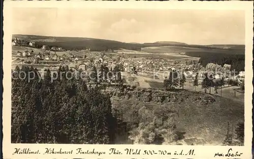 Finsterbergen Blick vom Hainfelsen Kat. Finsterbergen Thueringer Wald