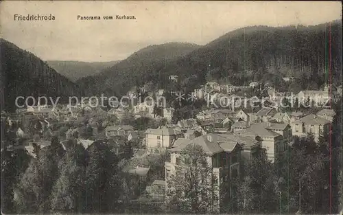 Friedrichroda Panorama vom Kurhaus Kat. Friedrichroda