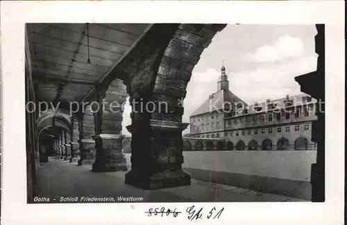 Gotha Thueringen Schloss Friedenstein Westturm Kat. Gotha