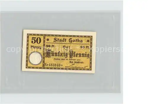 Gotha Thueringen 50 Pfennig Kat. Gotha