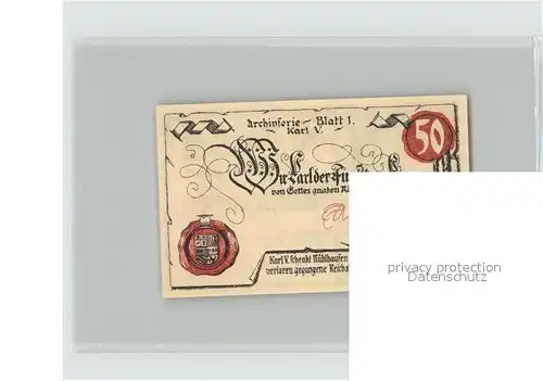 Muehlhausen Thueringen 50 Pfennig Kat. Muehlhausen Thueringen