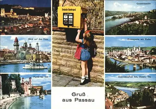 Passau Dom Hafen Zusammenfluss Inn Donau Ilz Kat. Passau