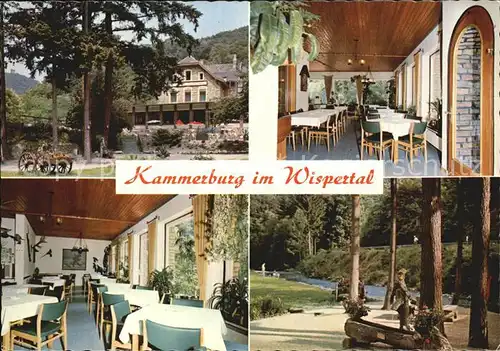 Bad Schwalbach Gasthaus Kammerburg im Wispertal Gastraeume Park Kat. Bad Schwalbach