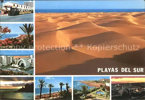 Gran Canaria Playas del Sur Teilansichten Wueste Kat. Spanien