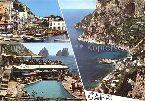 Capri Hafen Swimmingpool Strand Steilkueste Kat. Golfo di Napoli