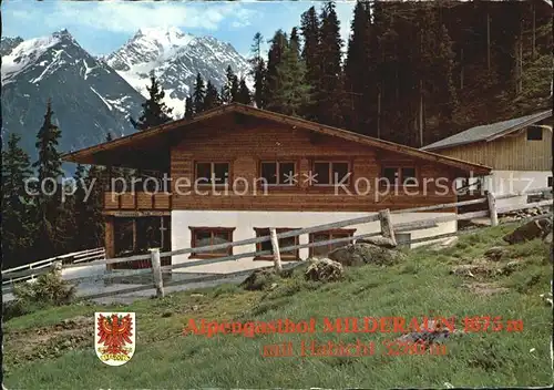 Neustift Stubaital Tirol Alpengasthof Milderaun mit Habicht Kat. Neustift im Stubaital