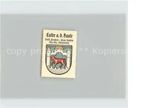 Calbe Saale Wappen Kat. Calbe