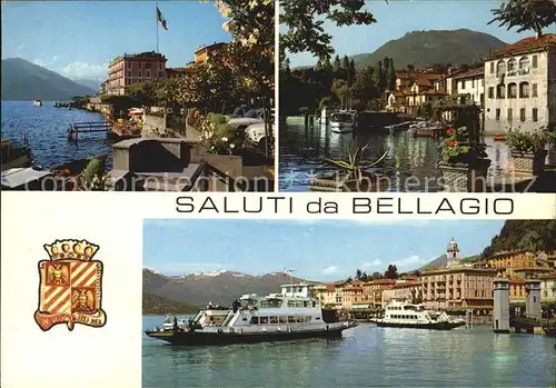Bellagio Lago di Como Teilansichten Faehrschiffe