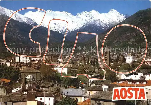 Aosta Valle d Aosta Panorama Kat. Aosta