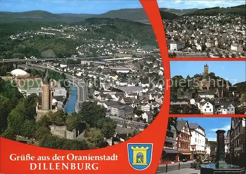 Dillenburg Fliegeraufnahme Schloss Brunnen Kat. Dillenburg