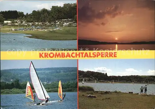 Mademuehlen Krombachtalsperre Camping Surfen Sonnenuntergang Kat. Driedorf