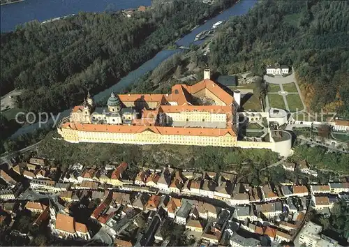 Melk Donau Stift Melk Fliegeraufnahme Kat. Melk Wachau