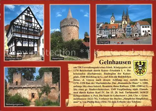 Gelnhausen Gotisches Haus Hexenturm Untermarkt Befestigungsturm Kat. Gelnhausen